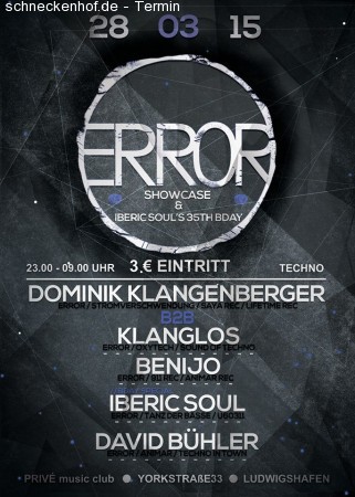 Error Showcase & Iberic Soul's Bday Werbeplakat