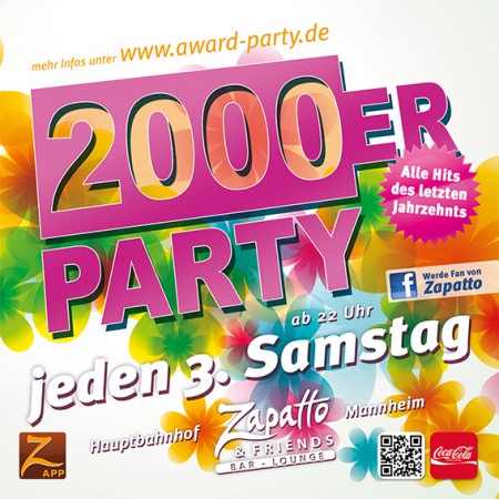 2000´er Party Werbeplakat