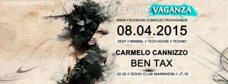 Electrovaganza • Carmelo Cannizzo Werbeplakat