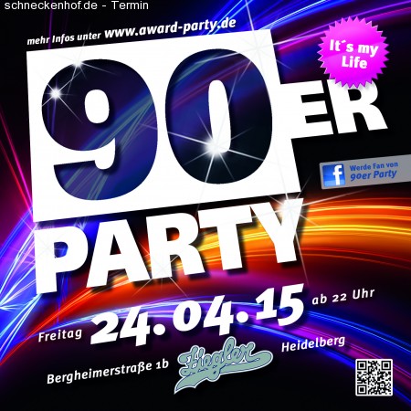 90er Party Werbeplakat