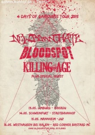 Metalkonzi:Newborn Hate,Killing Age u.a. Werbeplakat