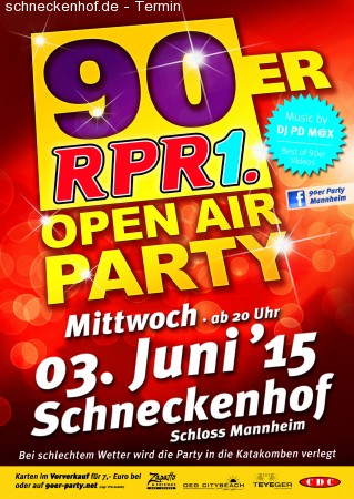 RPR1. 90er Open Air Party Werbeplakat