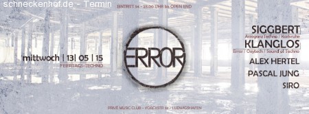 Error - Feiertags-Techno Werbeplakat