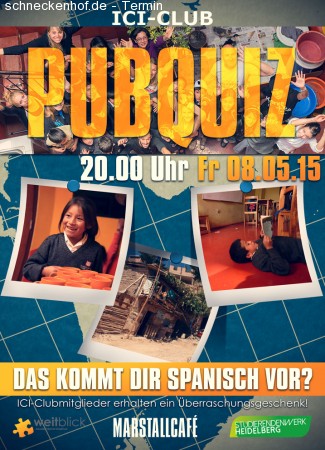 ICI-Club: Weitblick-Pubquiz im Rahmen de Werbeplakat