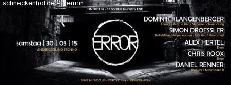 Error Showcase - Underground Techno Werbeplakat