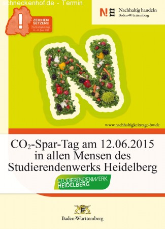 Nachhaltigkeitstage! CO2-Spartag am 12. Werbeplakat