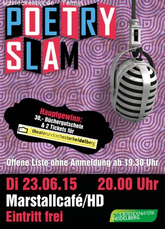 Poetry Slam des Studierendenwerks Heidel Werbeplakat