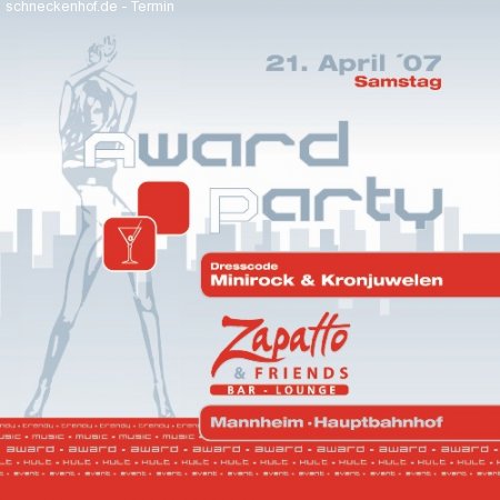 Award Party Minirock & Kronjuw Werbeplakat