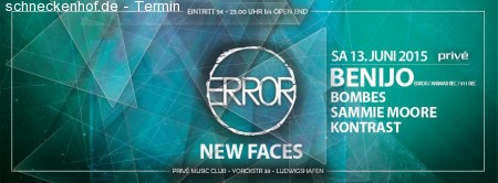 Error pres. New Faces - Techno Special Werbeplakat