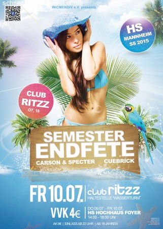 Semester Endfete HS Mannheim Werbeplakat