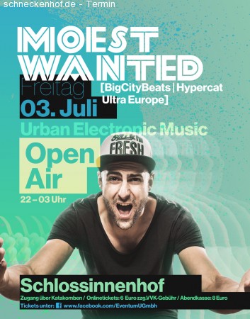 DJ Moestwanted @Schloss Mannheim OpenAir Werbeplakat