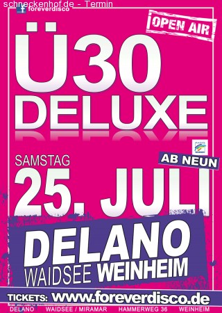 Ü30 Deluxe Open Air Party Werbeplakat