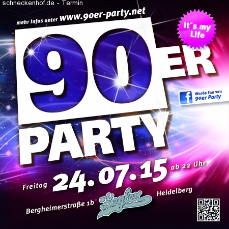 90er Party Werbeplakat