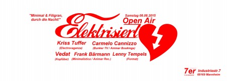 ••• Elektrisiert ♥ Open Air 2015 ••• Werbeplakat