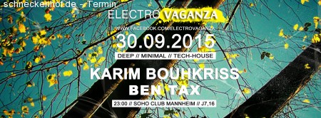 Electrovaganza • Karim Bouhkriss Werbeplakat