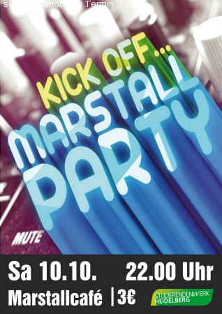 Kick-off-Marstallparty Werbeplakat