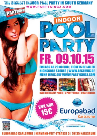 Indoor Pool Party Werbeplakat