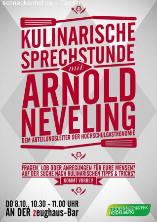 Kulinarische Sprechstunde in der zeughau Werbeplakat