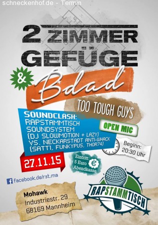 Rapstammtisch mit 2ZG & Bdad / Op Werbeplakat