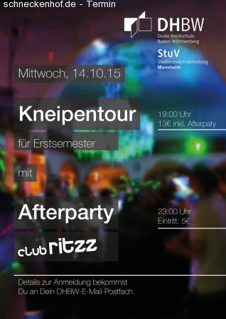 DHBW Erstikneipentour Afterparty Werbeplakat