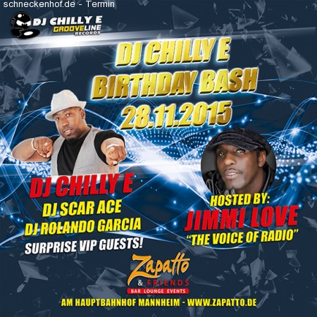 Dj Chilly E - Birthday Bash Werbeplakat