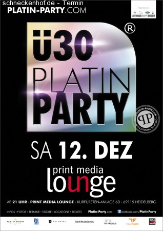 Ü30 Platin Party Werbeplakat