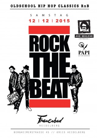 Rock The Beat - Oldschool Hip Hop Werbeplakat