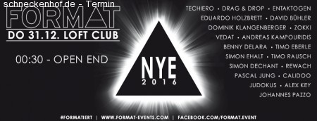 FORMAT pres. New Years Eve 2016 Werbeplakat