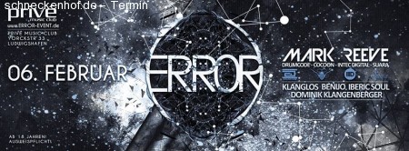 Error pres.: Mark Reeve(Drumcode/Cocoon) Werbeplakat