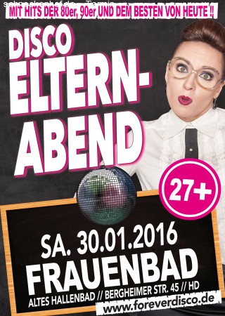 Elternabend – Die Disco Werbeplakat