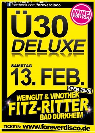 Ü30 Deluxe – Wine Edition Werbeplakat