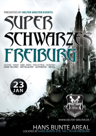 Super Schwarzes Freiburg Werbeplakat