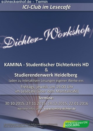 ICI-Club: Dichter-Workshop Werbeplakat