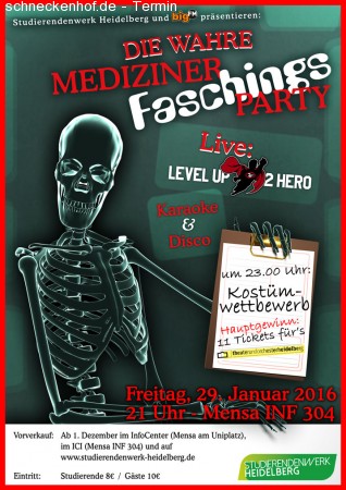 Die Wahre-Mediziner-Faschingsparty Werbeplakat