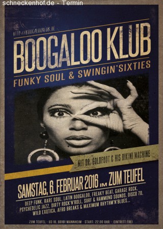 Boogaloo Klub Werbeplakat