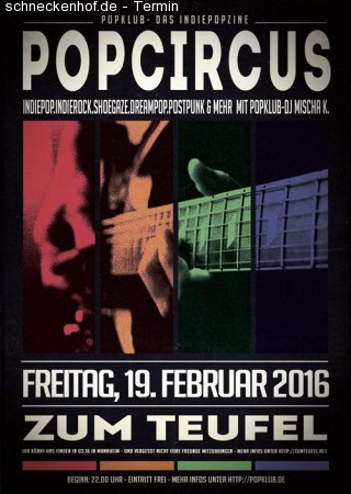 Popcircus - Indiepop & Indierock Werbeplakat