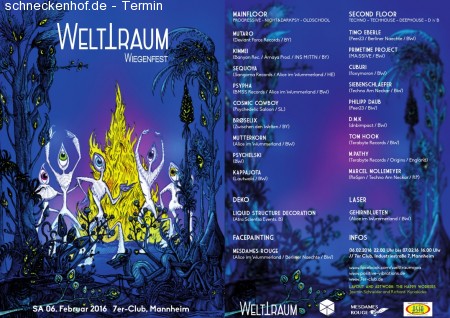 Welttraum - Wiegenfest Werbeplakat