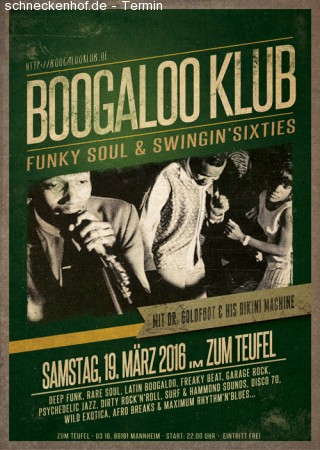 Boogaloo Klub Werbeplakat