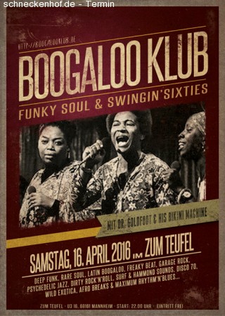 Boogaloo Klub Werbeplakat