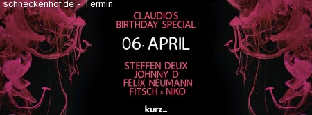 Elektronischer Mittwoch - Claudios BDay Werbeplakat