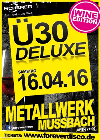 Ü30 Deluxe Wine Edition Werbeplakat