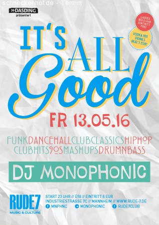 Its all good - Ladies Eintritt frei Werbeplakat