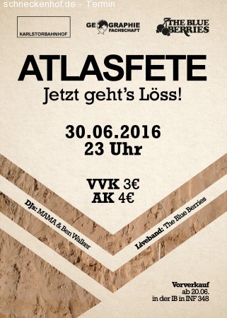 Atlasfete - Jetzt geht's Löss! Werbeplakat