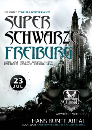 Super Schwarzes Freiburg Werbeplakat