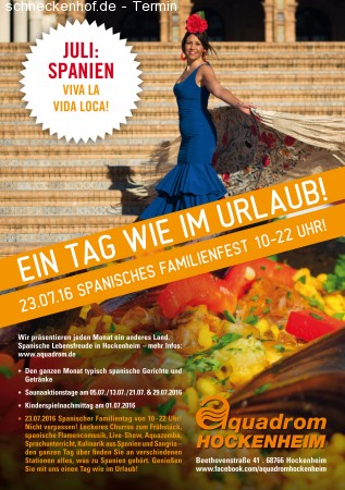 Spanischer Familientag von 10 - 22 Uhr! Werbeplakat