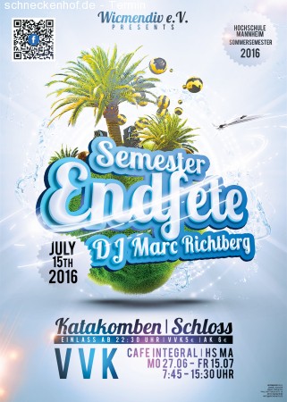 Semester Endfete HS MA Werbeplakat