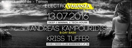 Electrovaganza • Andreas Kampouridis Werbeplakat