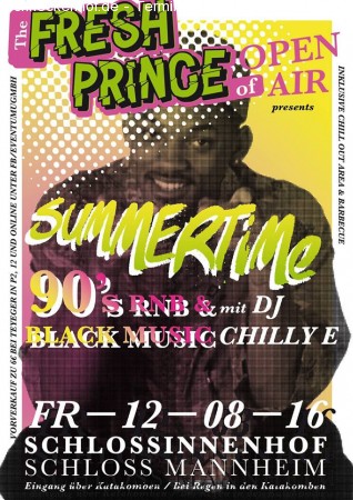 Summertime - Open Air 90´s Black Music Werbeplakat