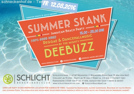 Beachparty Am See Werbeplakat