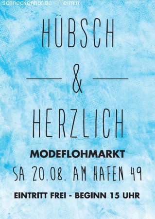 Hübsch & Herzlich Modeflohmarkt Werbeplakat